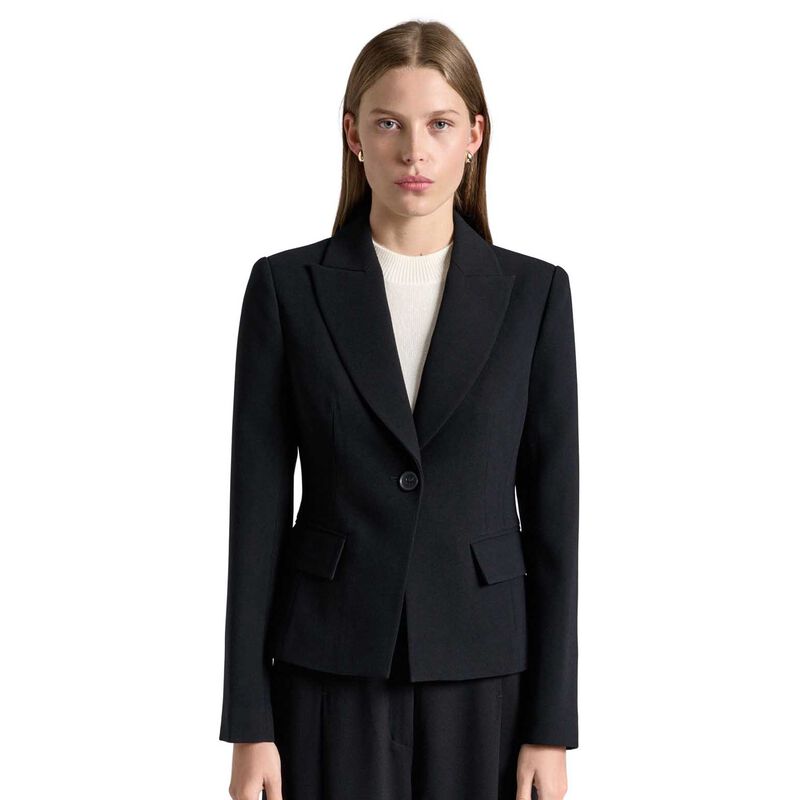 Cue Crepe Cropped Blazer image number 0